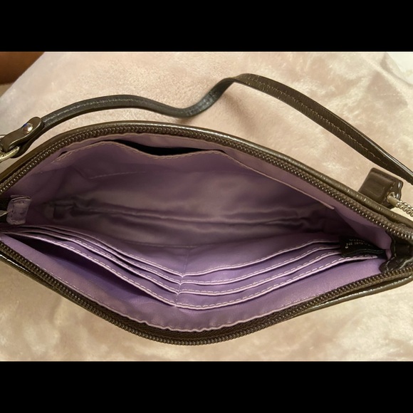 Brown Fabric Coach Wristlet - Picture 3 of 3